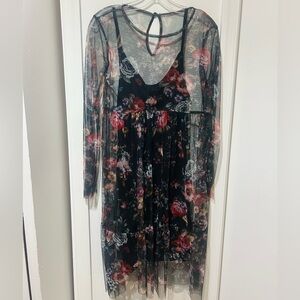 Baci Mesh Slip Dress